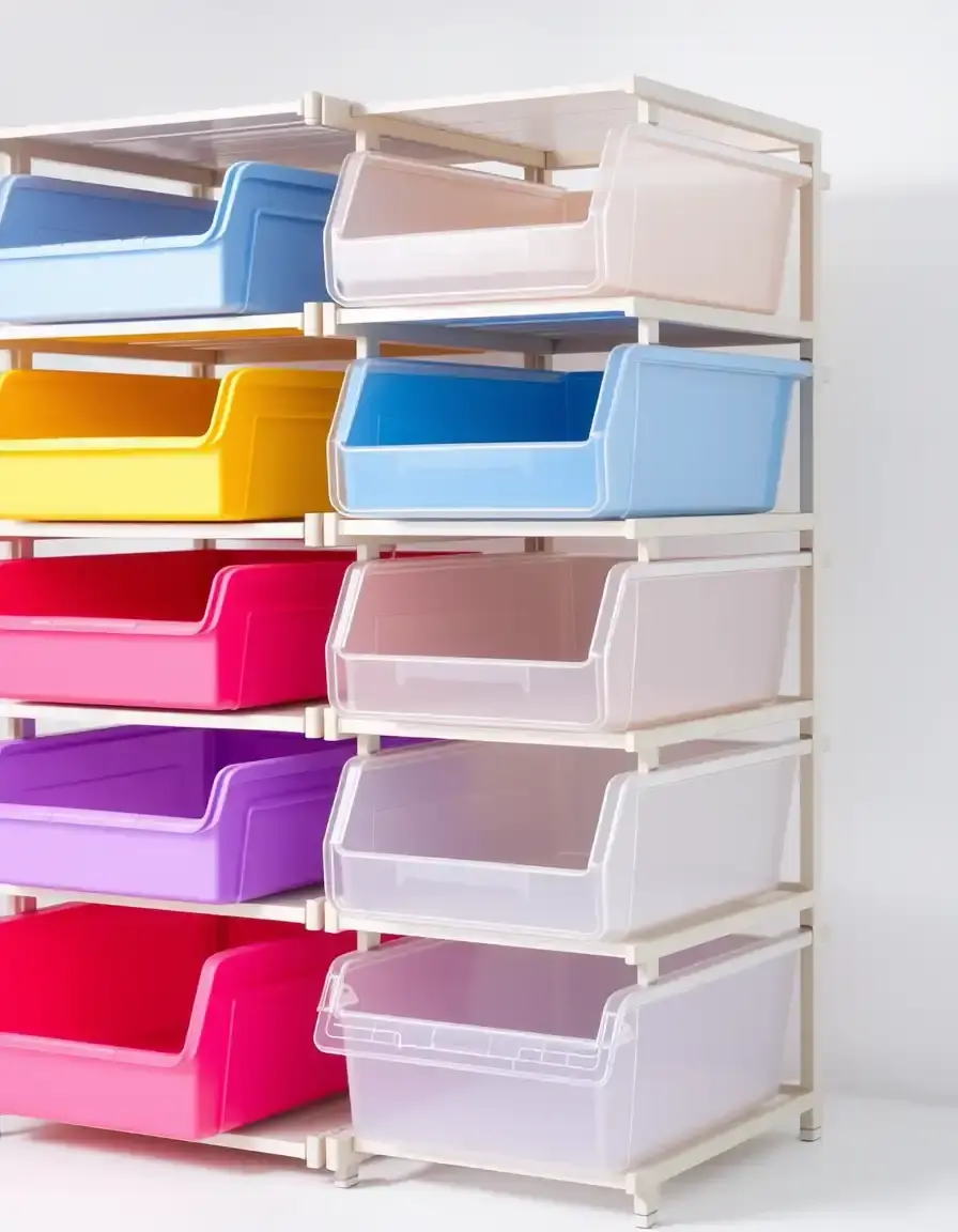 Stackable Bin contenitori trasparenti impilabili