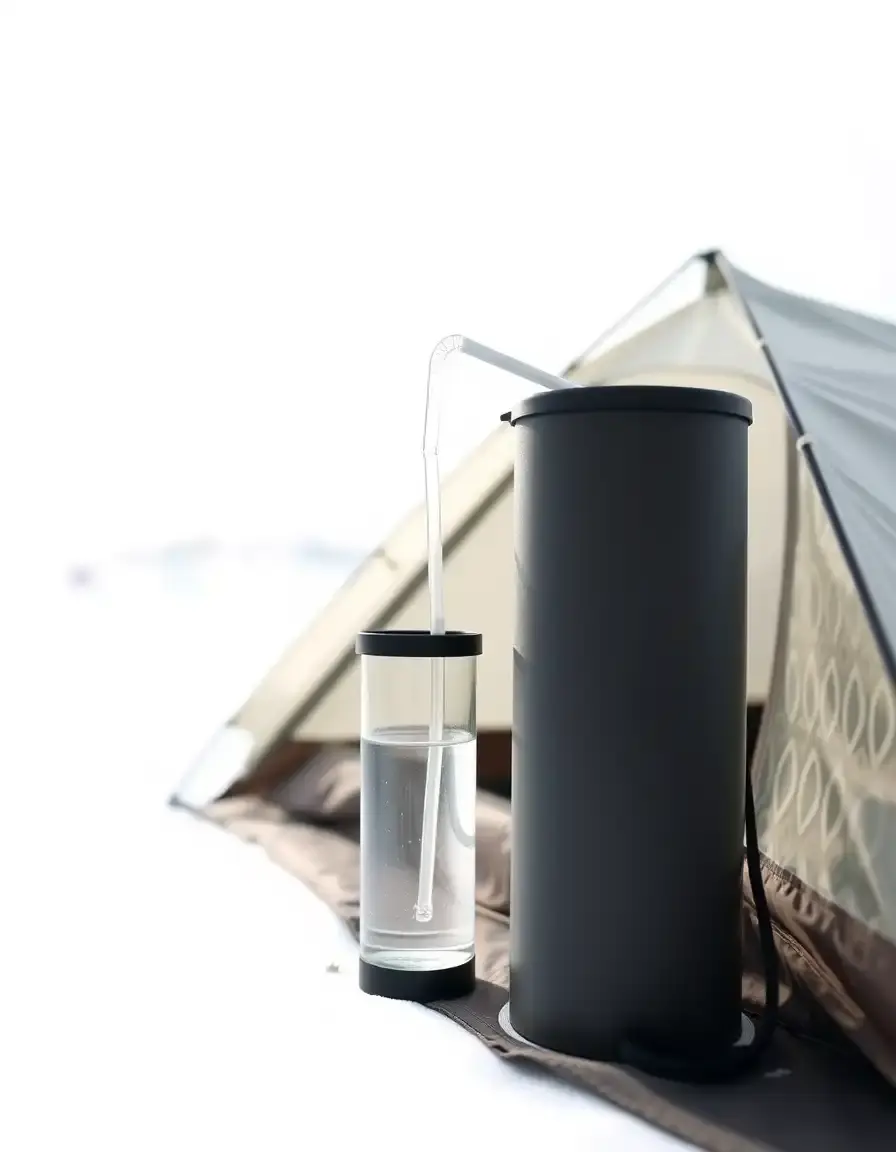 Purificatore d'acqua portatile a cannuccia