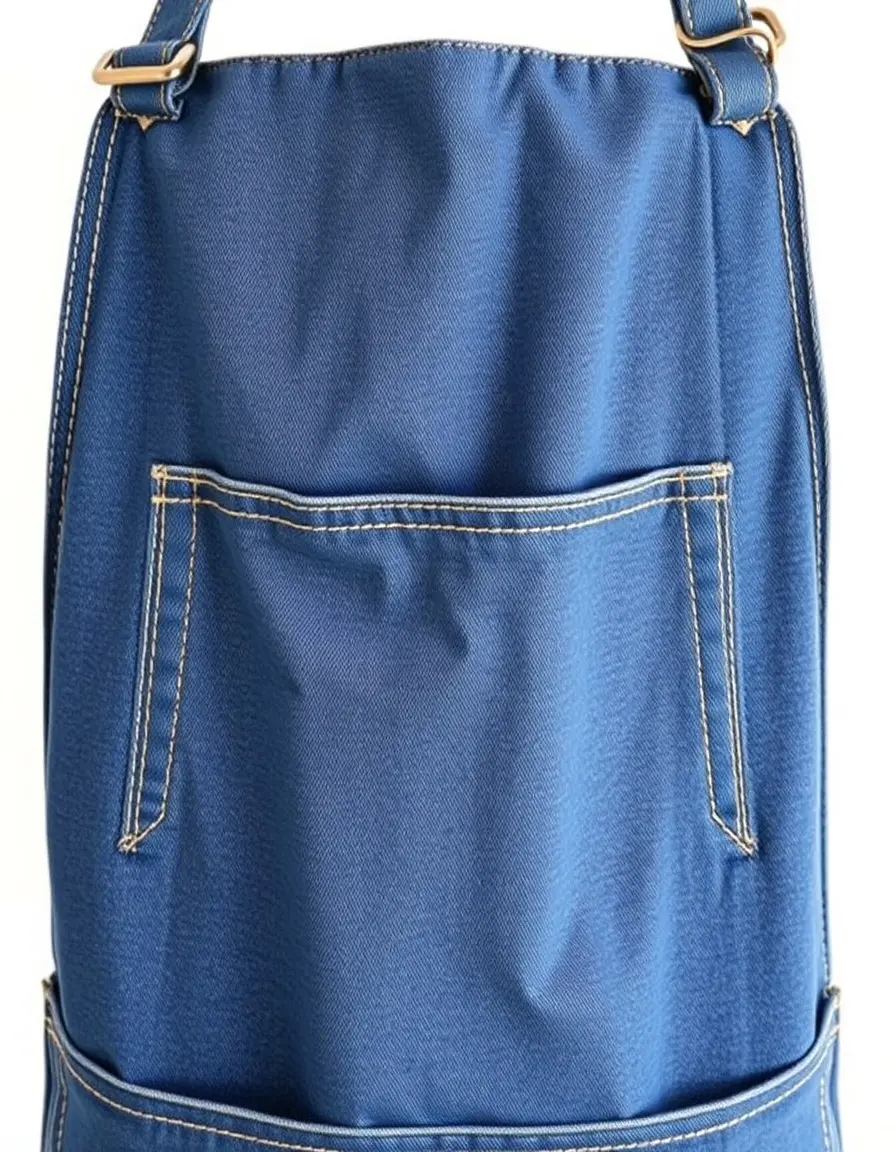 Grembiule in denim con lacci regolabili per un comfort personalizzato