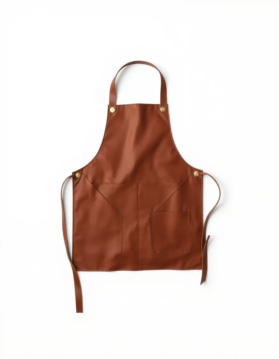 Grembiule in similpelle marrone stile vintage professionale