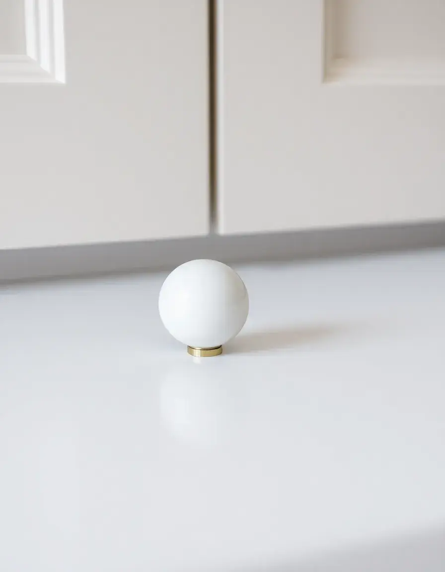 Set di pomelli tondi in ceramica per mobili - Knob Set