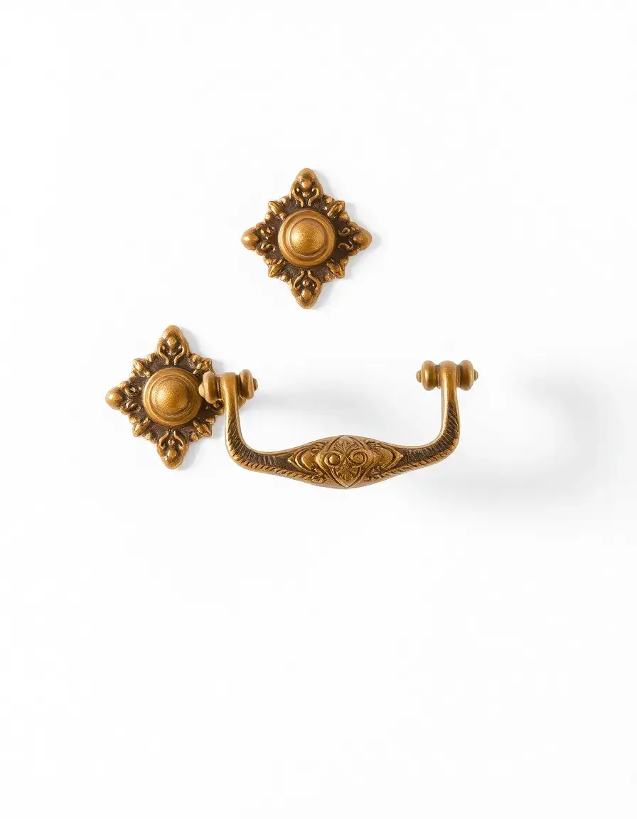 Maniglia in ottone antico stile vintage - Antique Handle