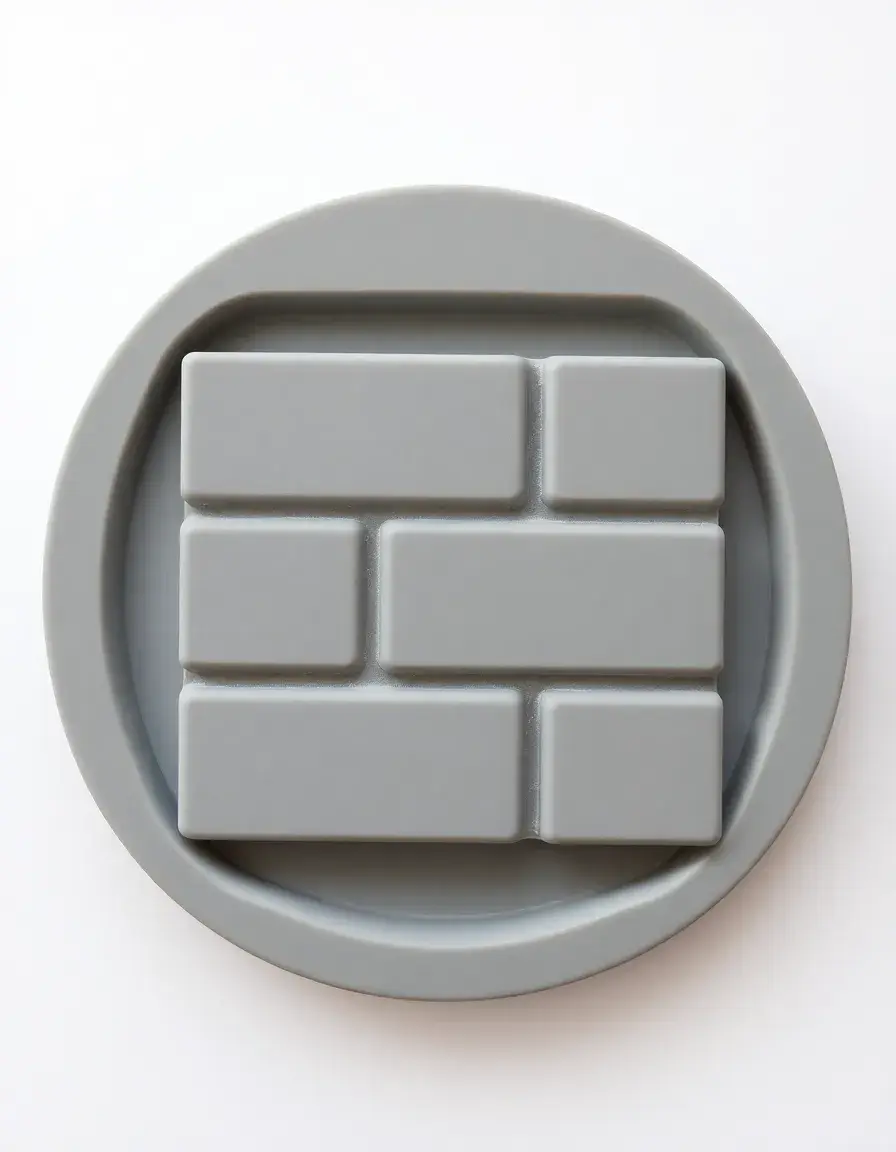 Stampo in silicone per mattoni fai-da-te su sfondo bianco per mattonelle cucina