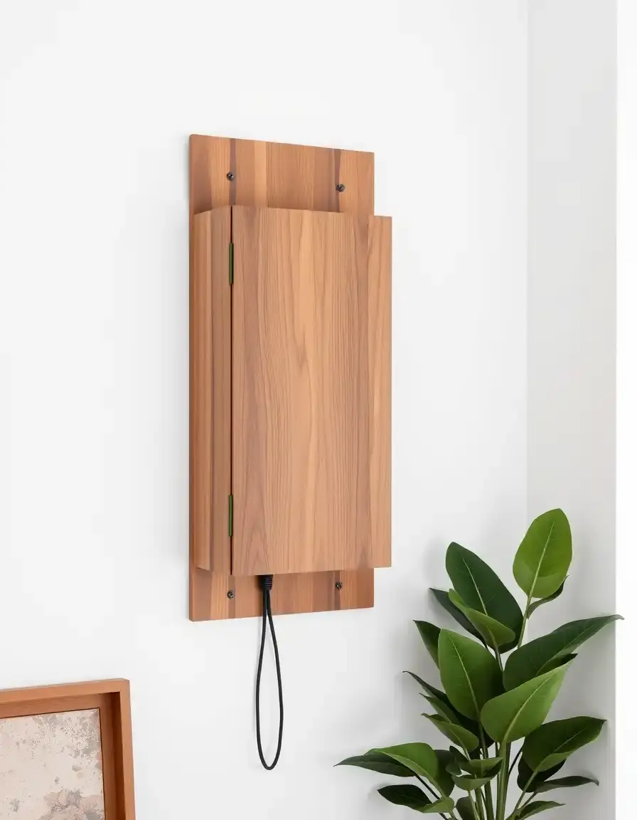 Mobiletto cucina a muro in legno stile minimalista