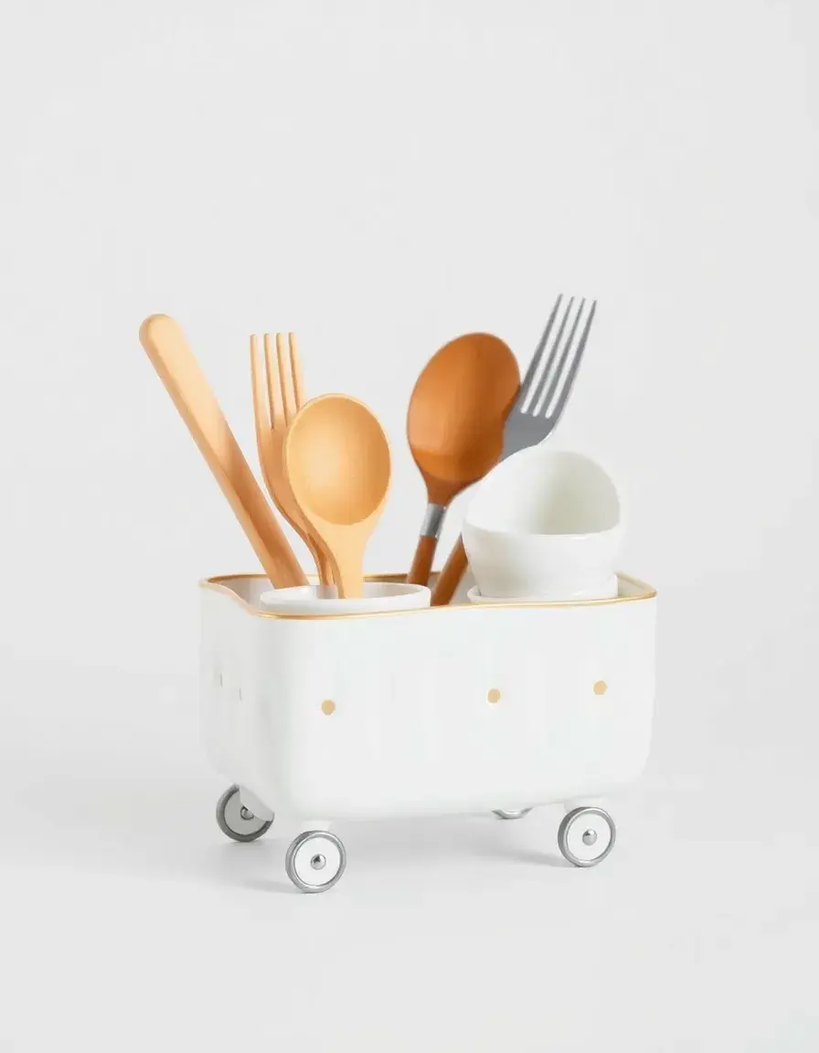 Portautensili in ceramica elegante per top cucina