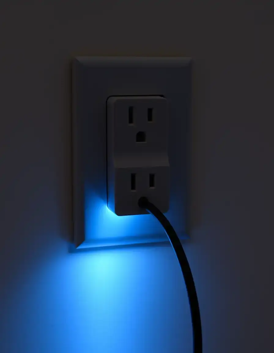 Luce notturna integrata in outlet cucine per visibilità serale
