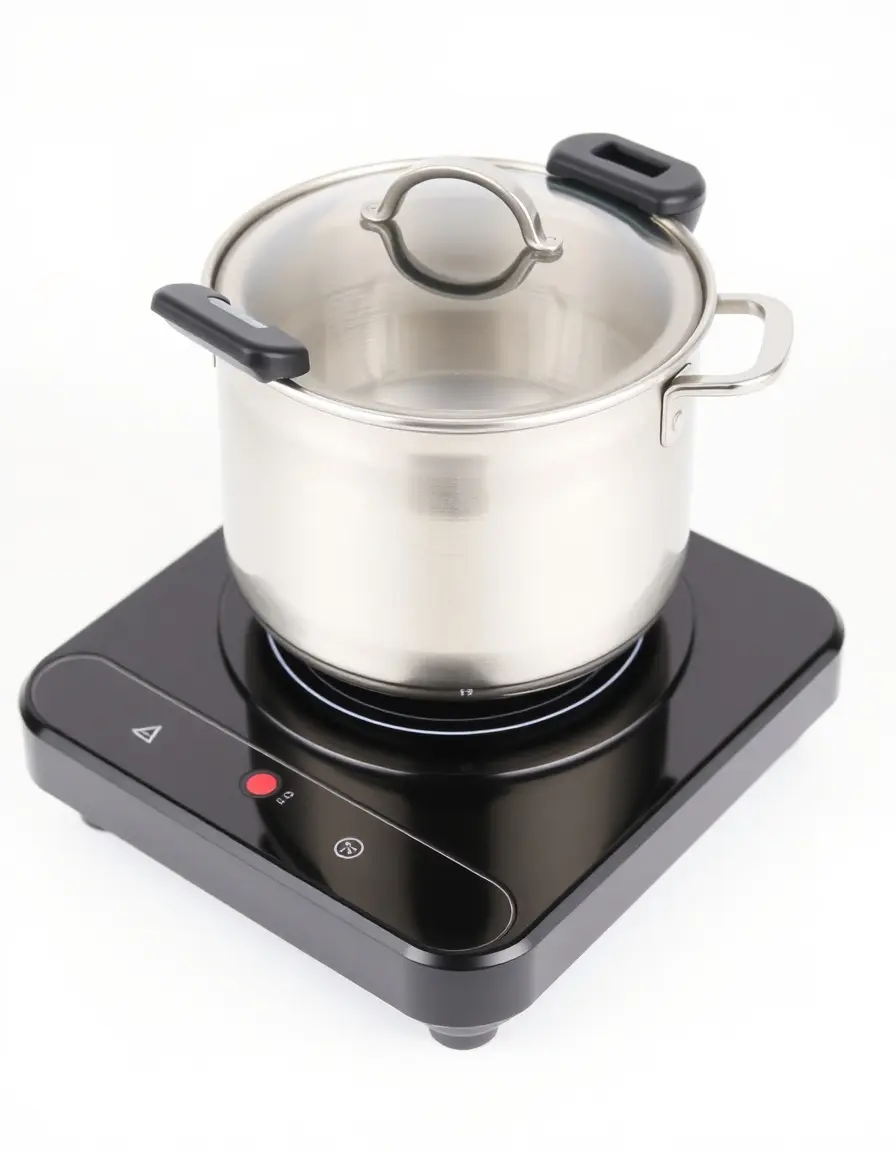 Single burner electric hot plate per cucinare piatti veloci