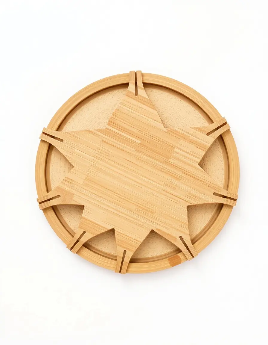Sottopentola in bambù a forma di stella per pentole calde