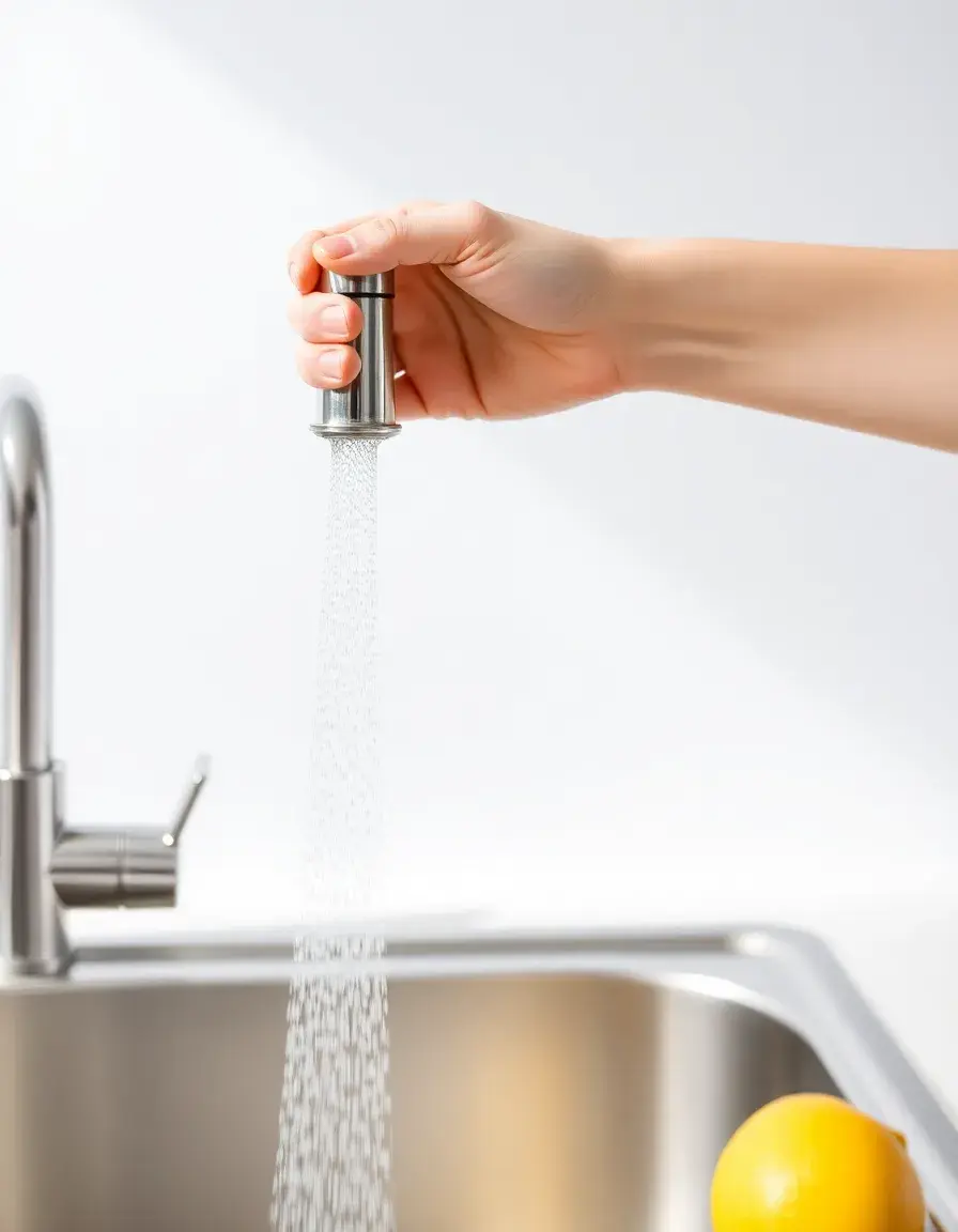 Rubinetto Pull Down Tap cromato con doccetta estraibile per cucina