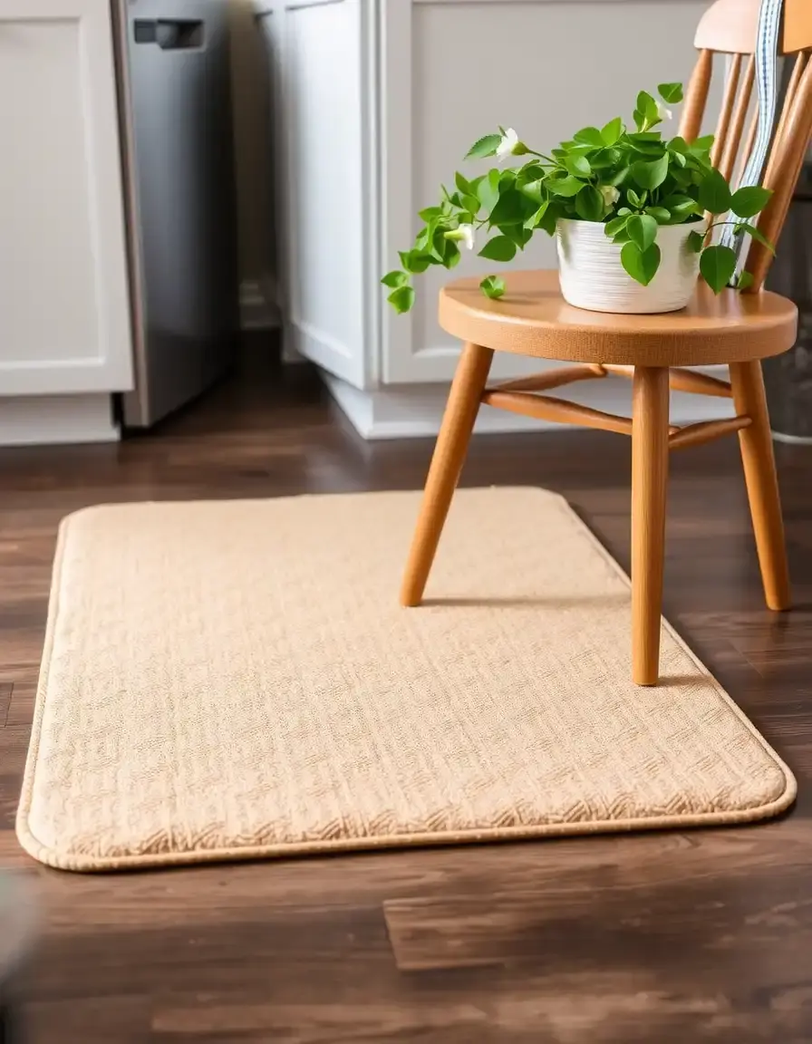 Anti-Fatigue Mat beige in schiuma sotto sedia cucina