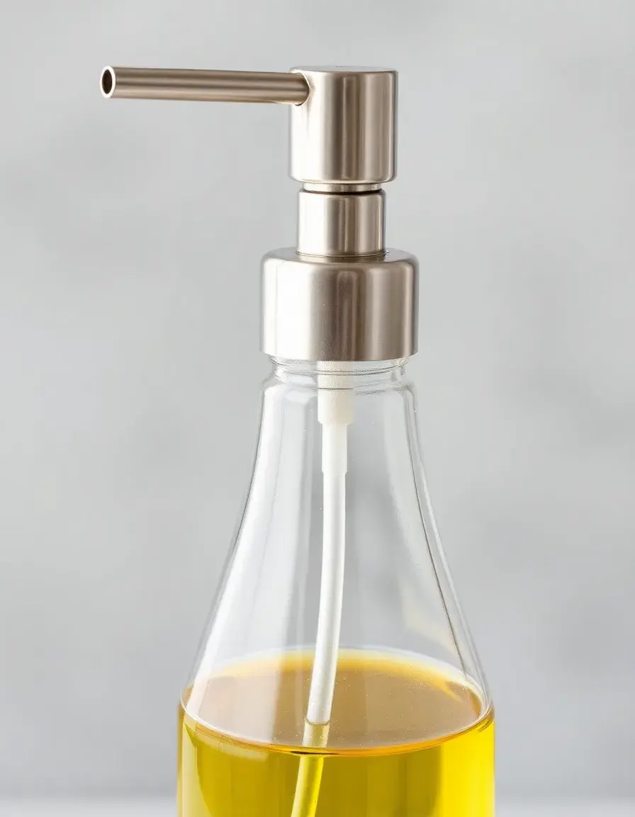 Spruzzatore per olio d'oliva in vetro e acciaio
