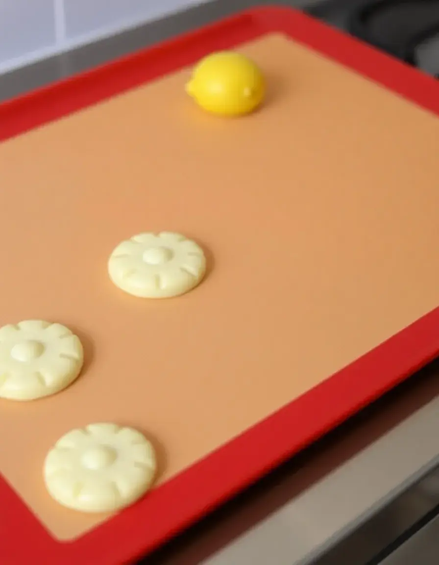Tappetino in silicone rosso per teglia da forno