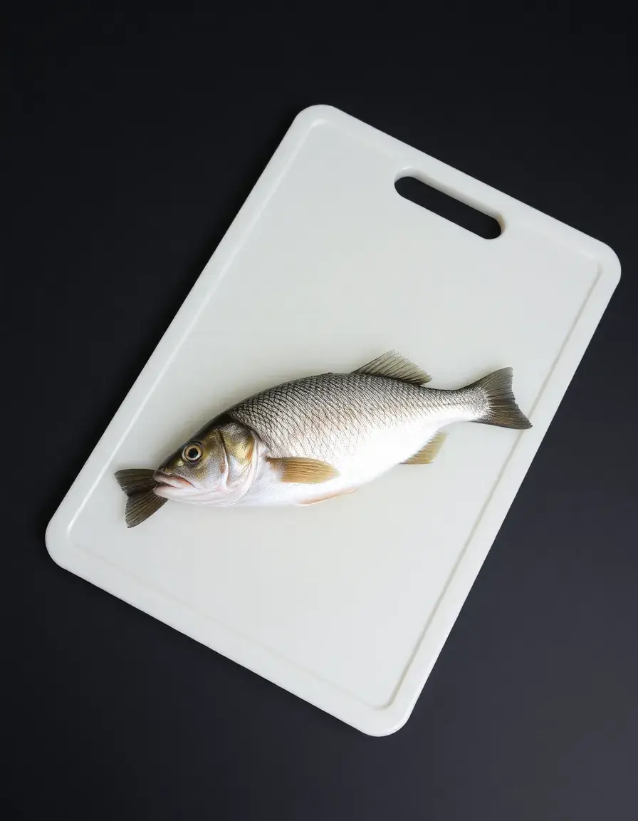 Tagliere per filettare con morsetto per bloccare il pesce