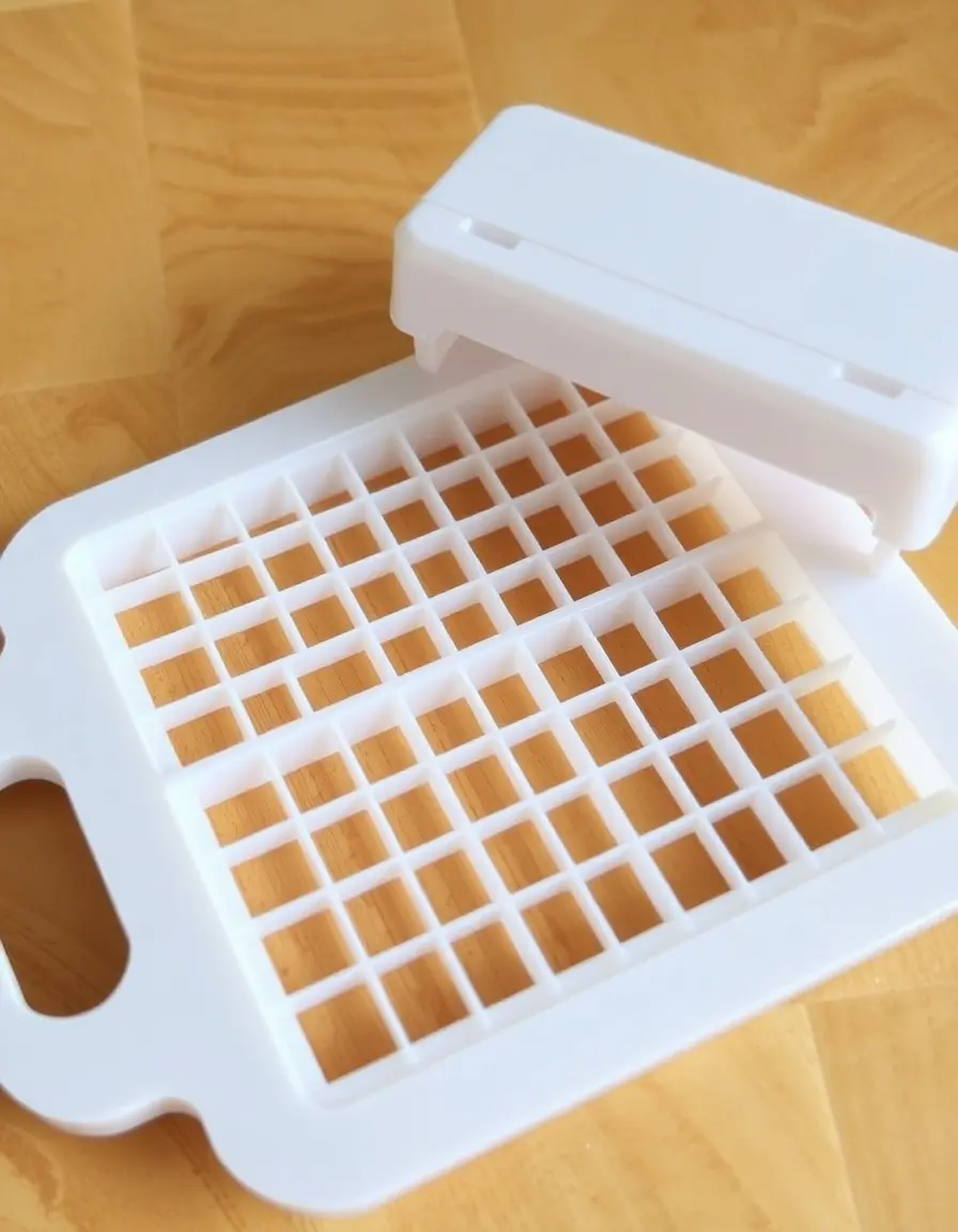 Taglia tofu in plastica con griglia a fili per cubetti uniformi