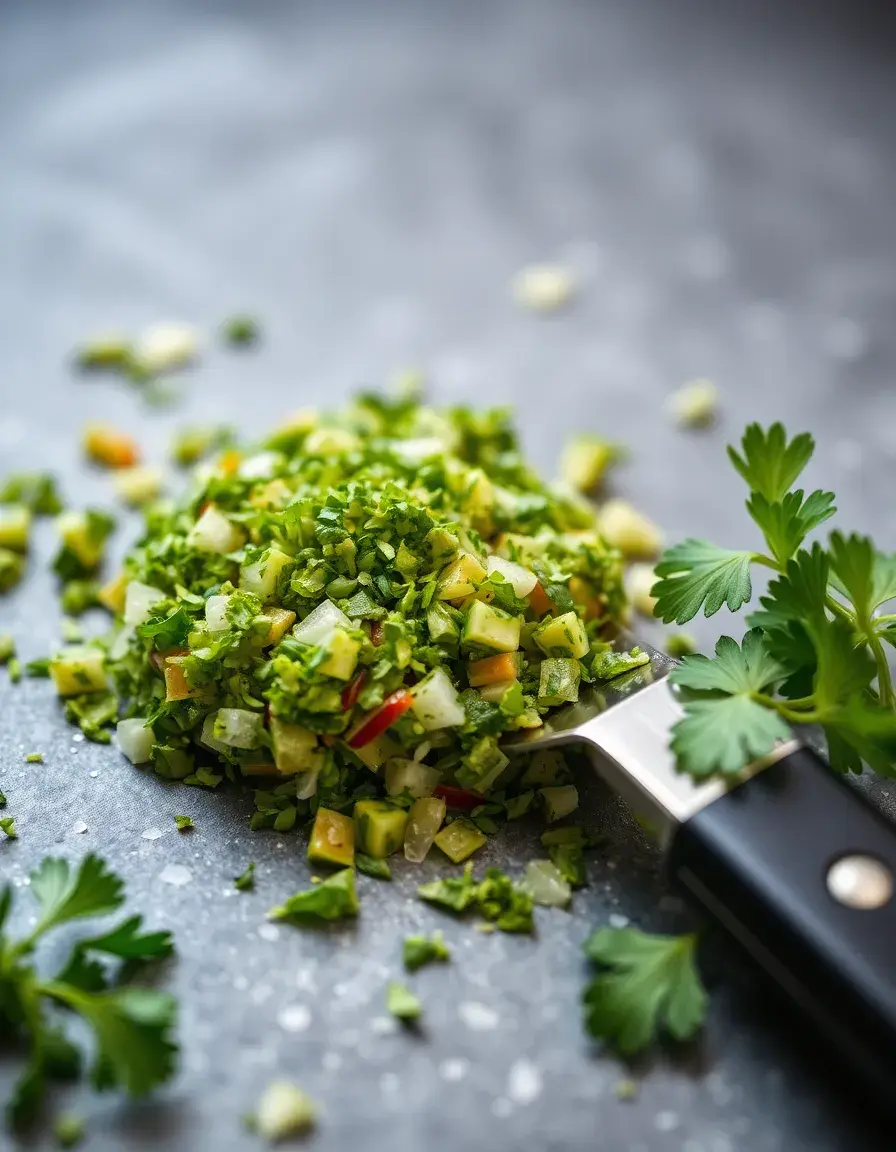 Mezzaluna per tritare le erbe della gremolata