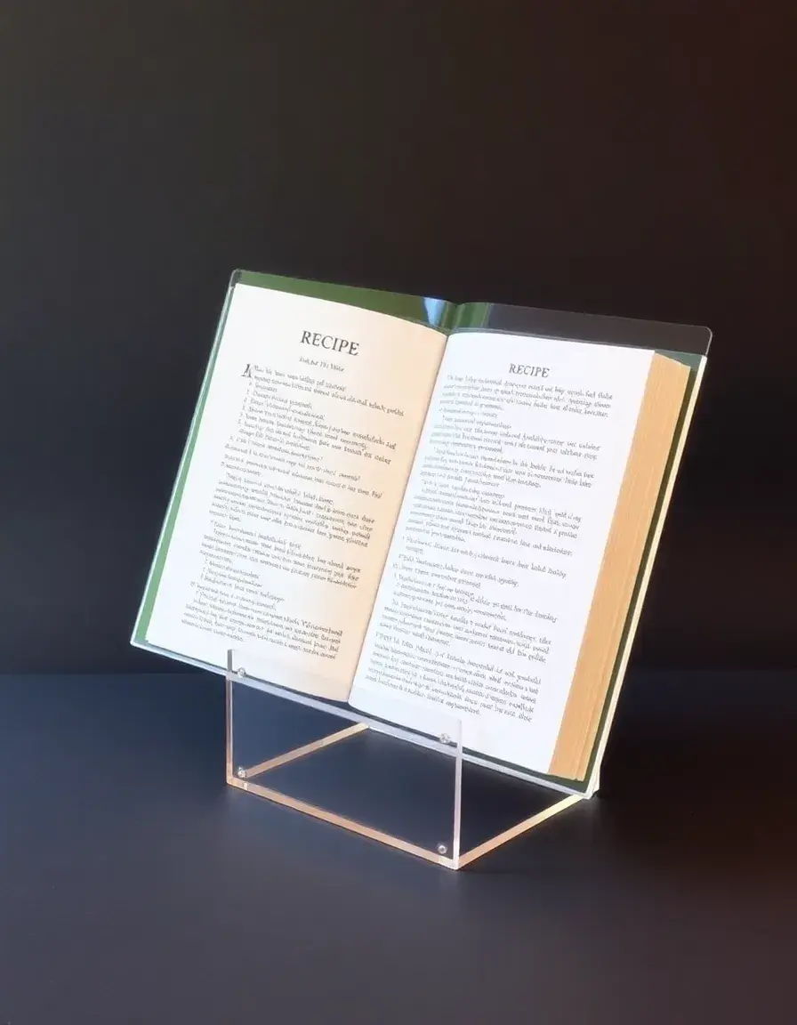 Recipe Book Stand acrilico regolabile per corso di cucina