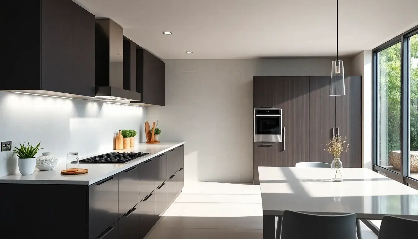 Architetto che misura 3 metri lineari di cucina con un distanziometro laser professionale