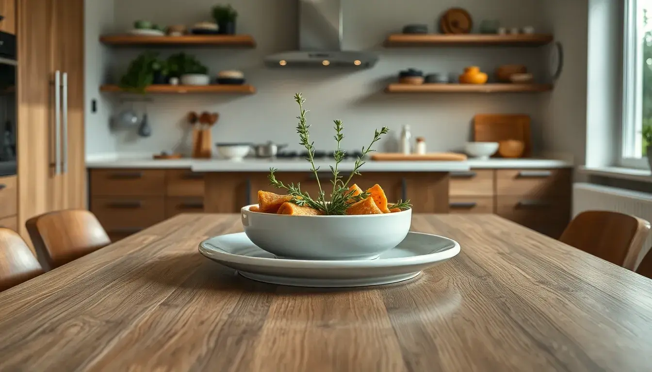 Canederli pronti cucinati perfettamente in una cucina moderna con strumenti professionali